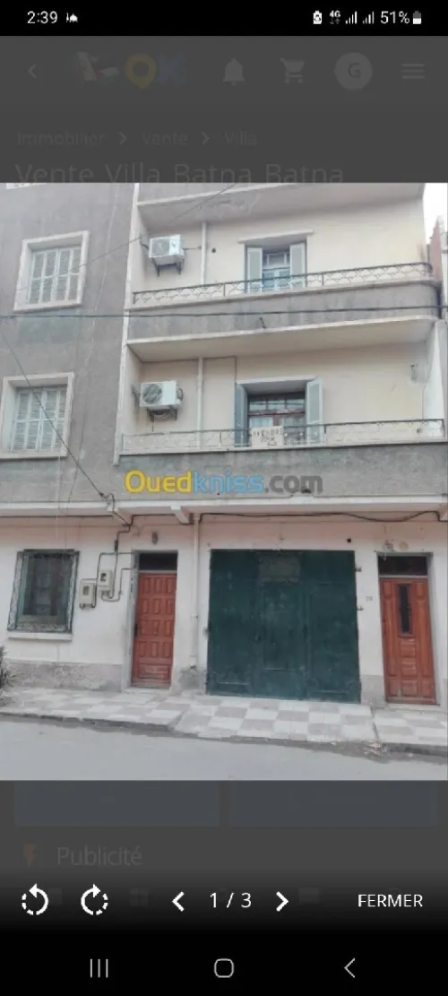 Vente Villa Batna Batna