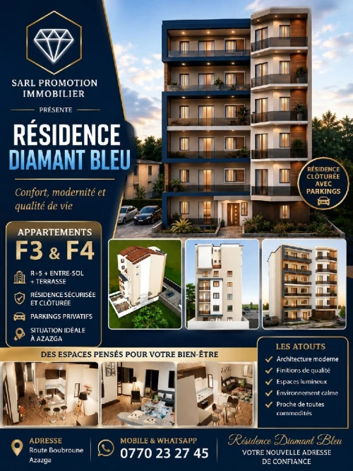 Vente Appartement F3 F4 Tizi Ouzou Azazga
