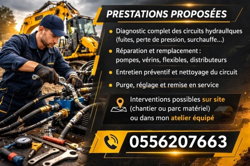 إعلان خدمات هيدروليك المعدات والأشغال العمومية