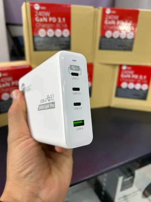 SIIG 240W GaN PD 3.1 Charger - 3C1A - USB-C Power Adapter Maximum 240W