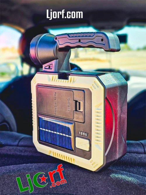 Lampe Solaire Portable 6 en 1 avec outils 1 مصباح يدوي متعدد الوظائف 6 في