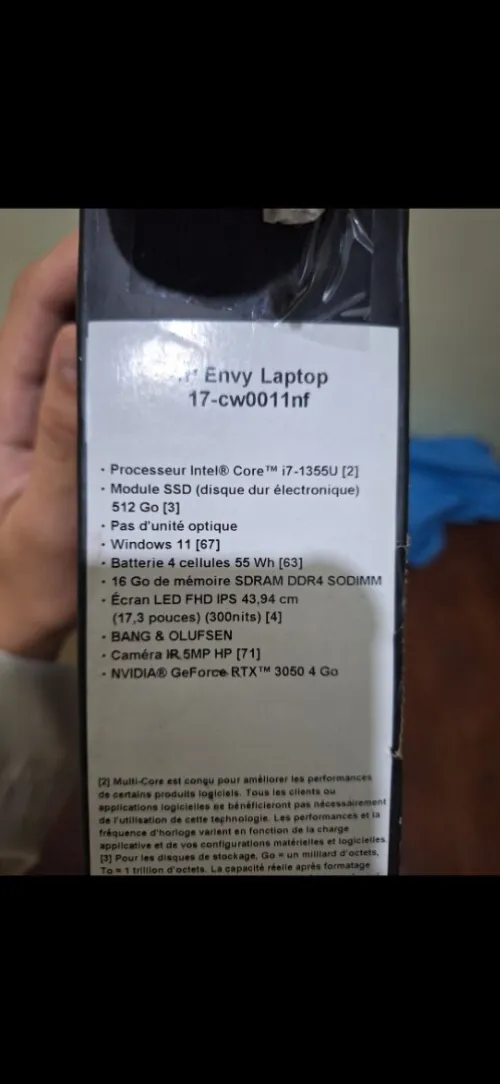 Envy Laptop 17-cw0011nf i7-1355U 