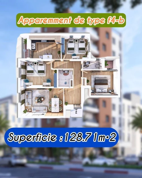 Vente Appartement F4 Oran Bir el djir