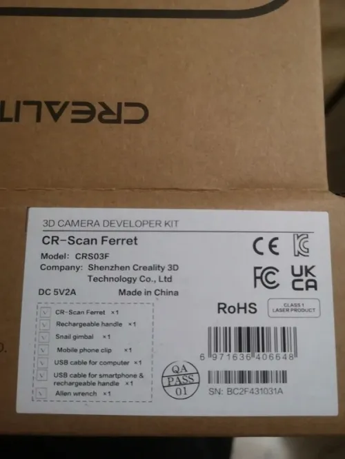 Scanner 3D Creality Ferret Pro - Sans Fil