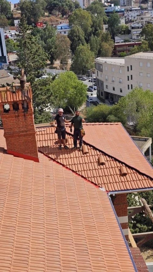 Charpente en bois تركيب القرميد