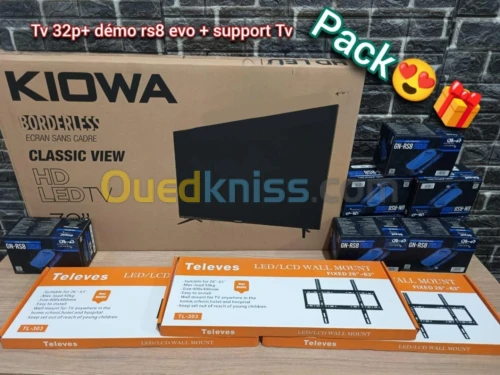 Télévision marque kiowa 32p + démo+ support