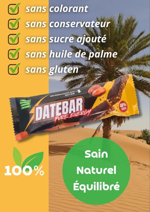 DATEBAR Barres energetiques naturelles aux dattes