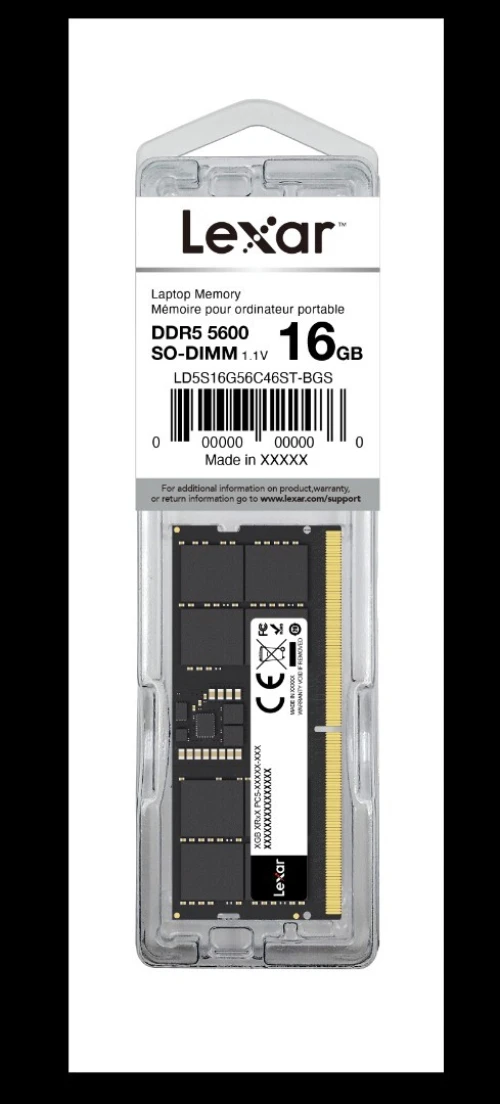 RAM LEXAR DDR5 POUR LAPTOP 16GB 5600hz