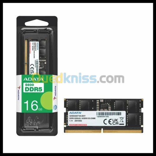 RAM ADATA DDR5 POUR LAPTOP 16GB 5600hz