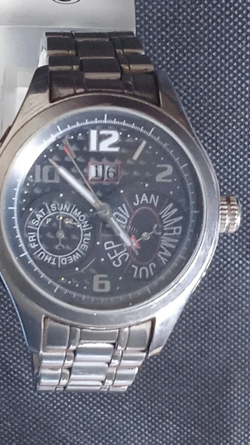 montre homme fossil mécanique automatique toute en acier inoxydable