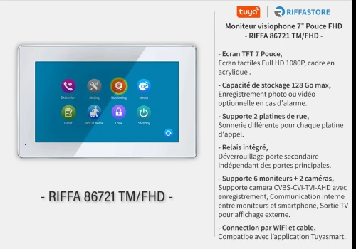 Kit Visiophone FHD 7" Pouce connecté