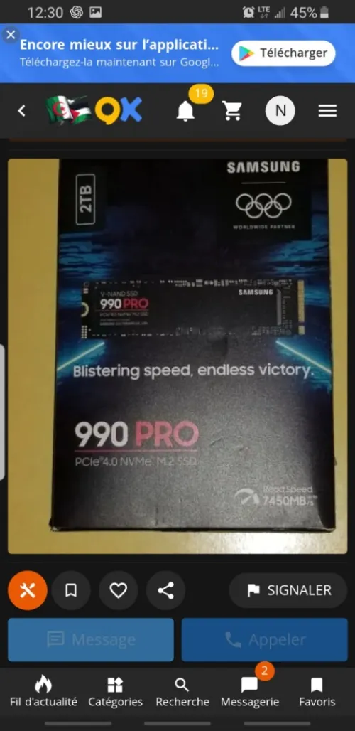 SSD SAMSUNG 990 PRO 2TO
