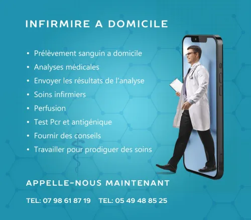 infirmier a domicile (prélèv sang+ PCR