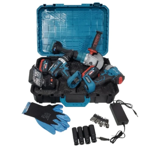 kit BIYOTI clé à Chocs  meuleuse dangle visseuse  2 batterie 20v