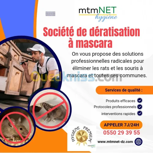 Entreprise de dératisation à mascara
