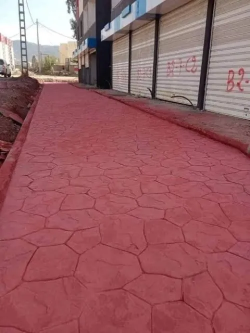 pose bordure carrelage caniveau pavés gabionnage béton imprimé
