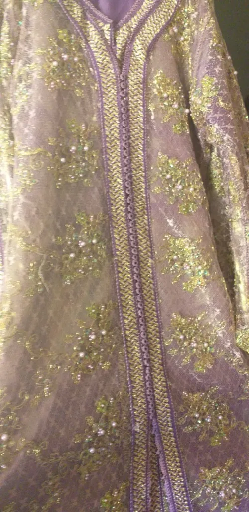 Kaftan en deux pièces violet