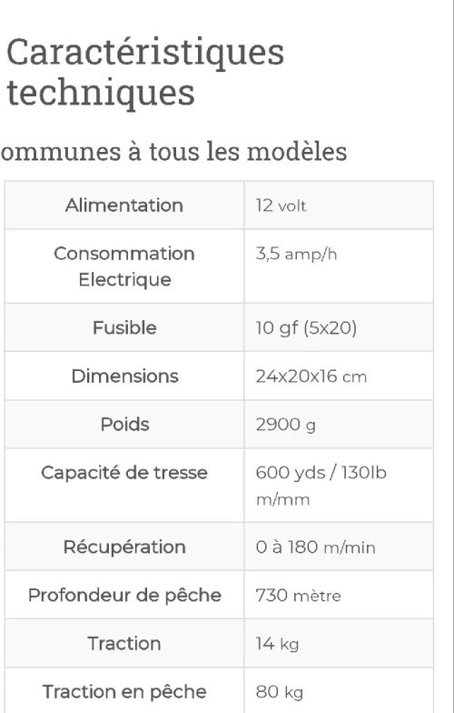 Moulinet électrique Cristal fishing XL 605
