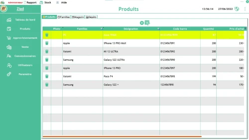 Logiciel de gestion de stock commercial 