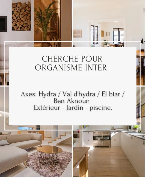 Cherche location Villa Alger Hydra