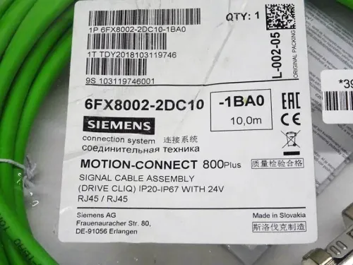Siemens 6FX8002-2DC10-1BA0 câble DRIVE-CLiQ 10m SINAMICS S120 neuf