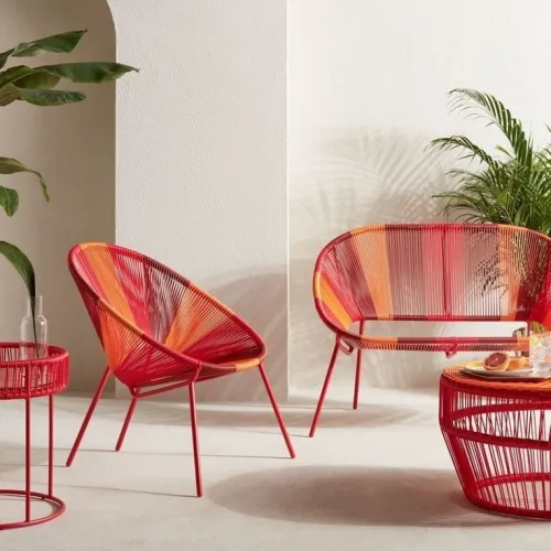 Ensembre de table et chaise original designed pour bureau et jardin