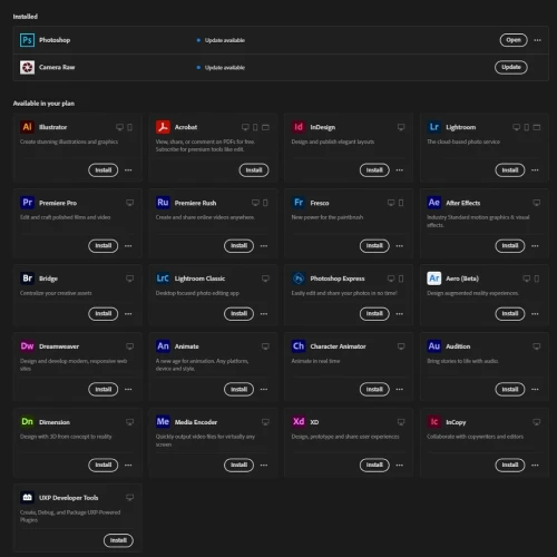 Adobe Creative Cloud Officiel 12 Mois + Adobe Stock