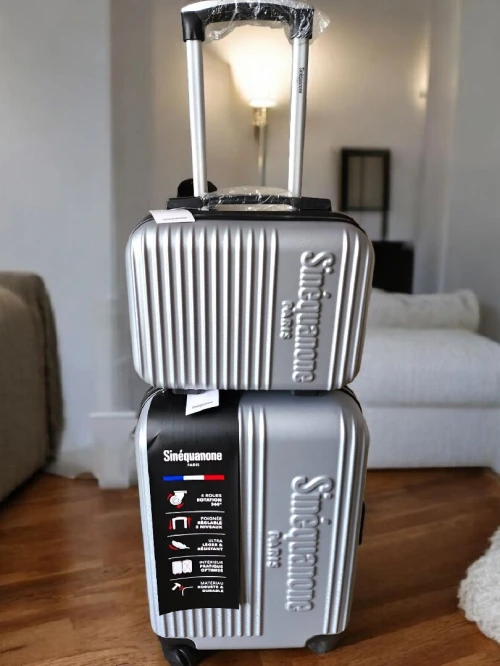 1 Set comprenant 1 Valise Cabine + 1 Vanity - modèle Athéna de SINÉQUANONE  - 50 H x 33 L x 20 P cm