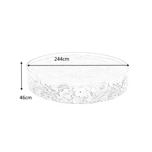 Piscine en Vinyle et PVC Transparente Pour Enfants 244x46cm
