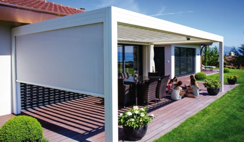   PERGOLA BIOCLIMATIQUE EN ALUMINIUM  MOTORISE