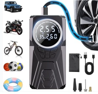 Compresseur d'Air Portable Rechargeable 4500mAh 150PSI  مضخة إطارات لاسلكية ذكية