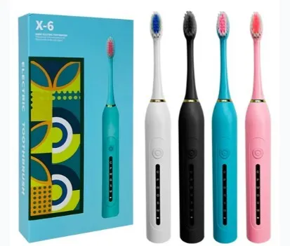 Brosse à Dents Électrique 4 Têtes Incluses Rechargeable et Étanche IPX7  فرشاة أسنان كهربائية بأربعة رؤوس