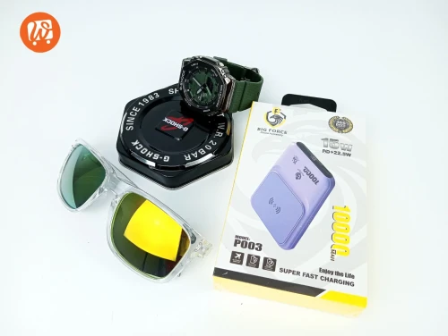 Pack promotionnel montre + lunette + Power Bank