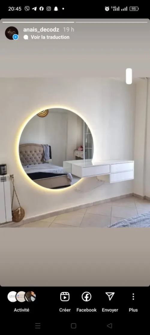 Table de nuit suspendu 