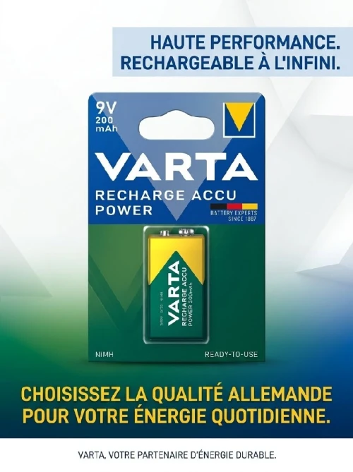 Les piles rechargeables 9v varta