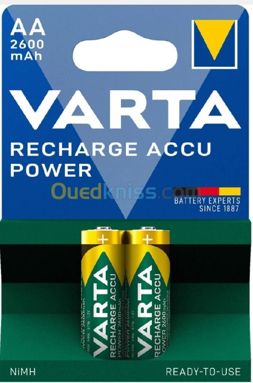 Les piles varta rechargeable AA haut capacité 
