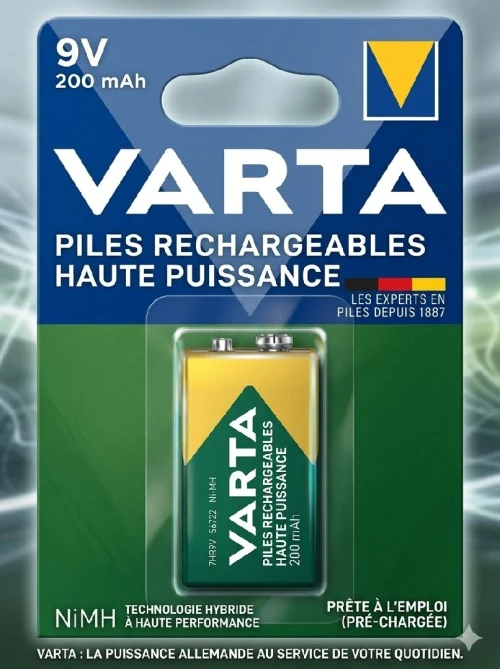 Les piles rechargeables 9v varta