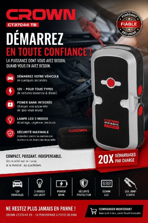 Booster batterie crown+power bank