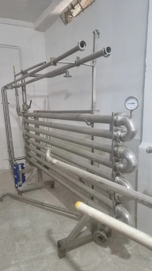 Pasteurisateur tubulaire + cuve mélangeuse 3000l