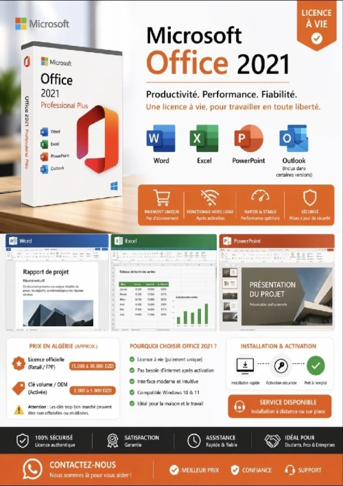 Microsoft Office Pro Plus  Licence 1 PC à vie