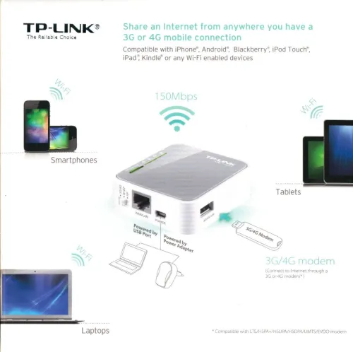 Mini routeur Wi-Fi portable TP-Link TL-MR3020  3G/4G
