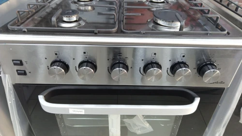 Promo cuisinière condor 4 feux 54L inox semi-fonte raviola ventilé