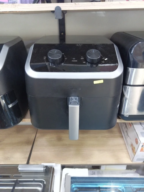 SUPER PROMO AIR FRYER MIDEA 9 LITRE NOIR AVEC DEUX BOUTON RÉGLABLE TEMPÉRATURE ET MINUTERIE