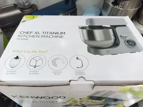 PÉTRIN KENWOOD INOX DOUBLE CROCHET 8L XL TITANIUM