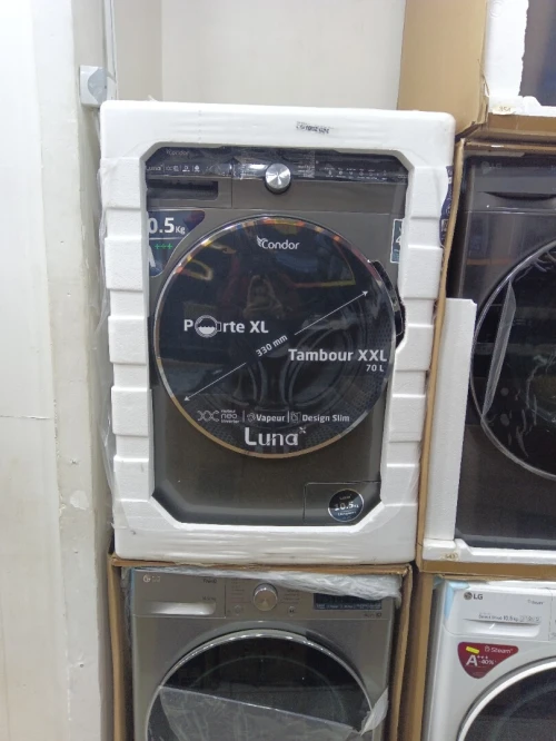 PROMO MACHINE À LAVER CONDOR LUNA GRIS 10.5 KG NEO INVERTER A+++ 10 ANS VAPEUR  DE GARANTIE