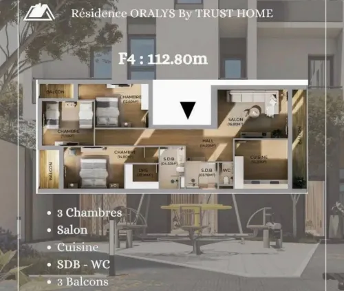 Vente Appartement F3 Oran Oran