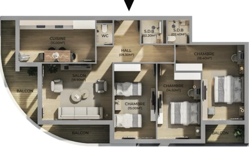 Vente Appartement F3 Oran Oran