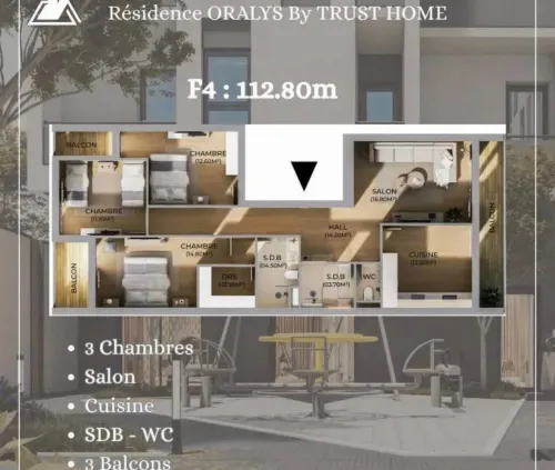 Vente Appartement F4 Oran Oran