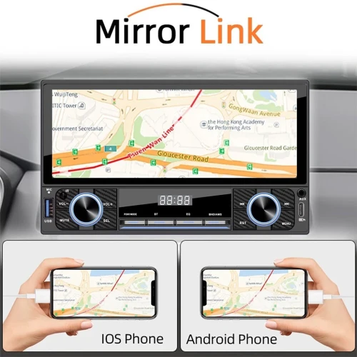 Autoradio 2-DIN avec écran tactile, USB-C, Bluetooth, Wi-Fi, CarPlay et Android Auto
