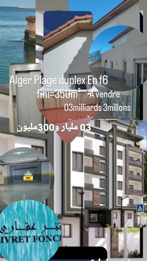Vente Appartement Duplex F6 Alger Bordj el bahri